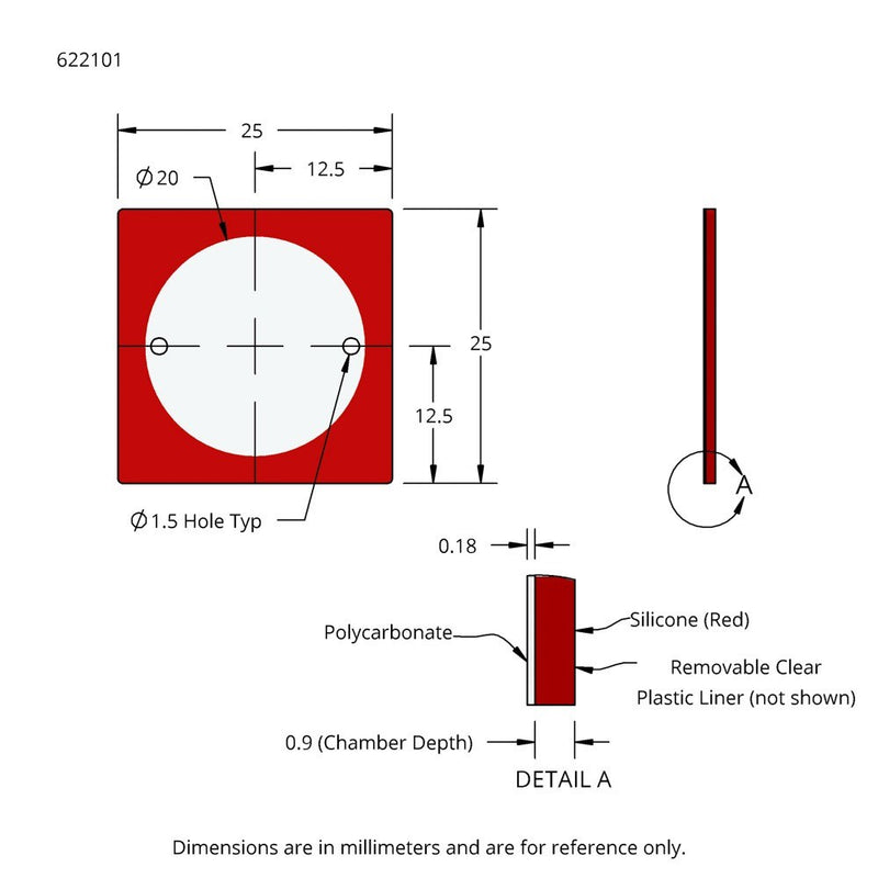 CoverWell slide adhesive perfusion chambers