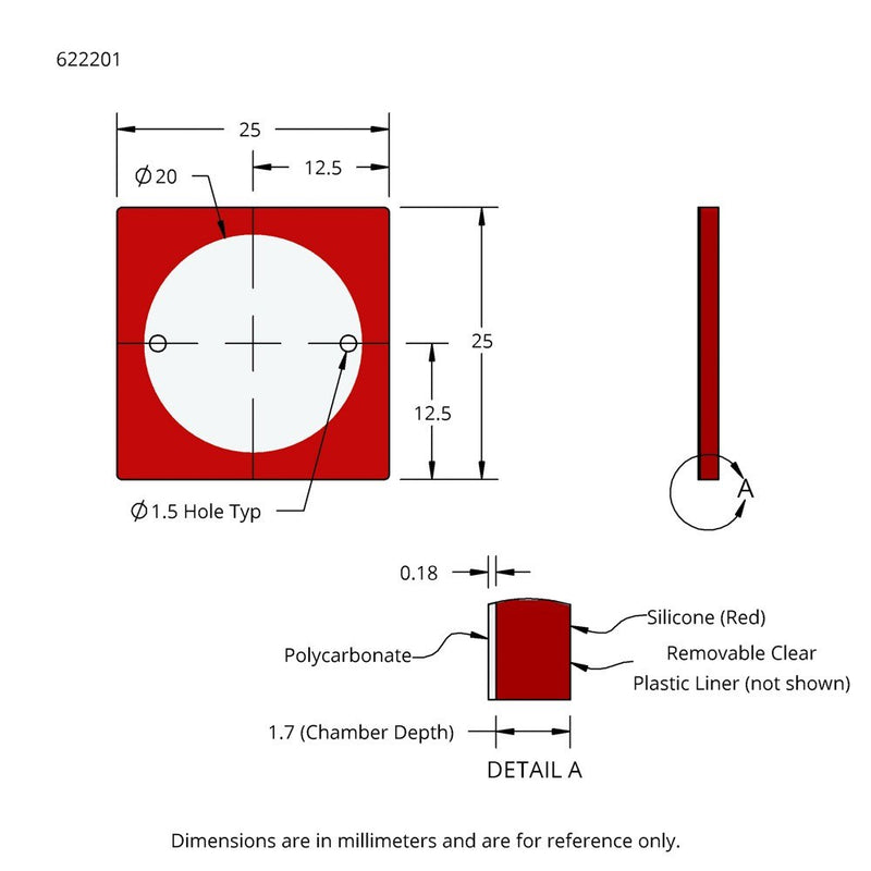 CoverWell slide adhesive perfusion chambers