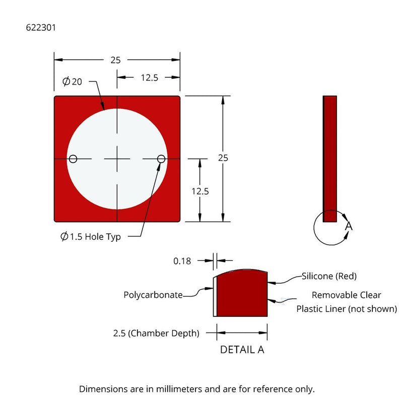 CoverWell slide adhesive perfusion chambers