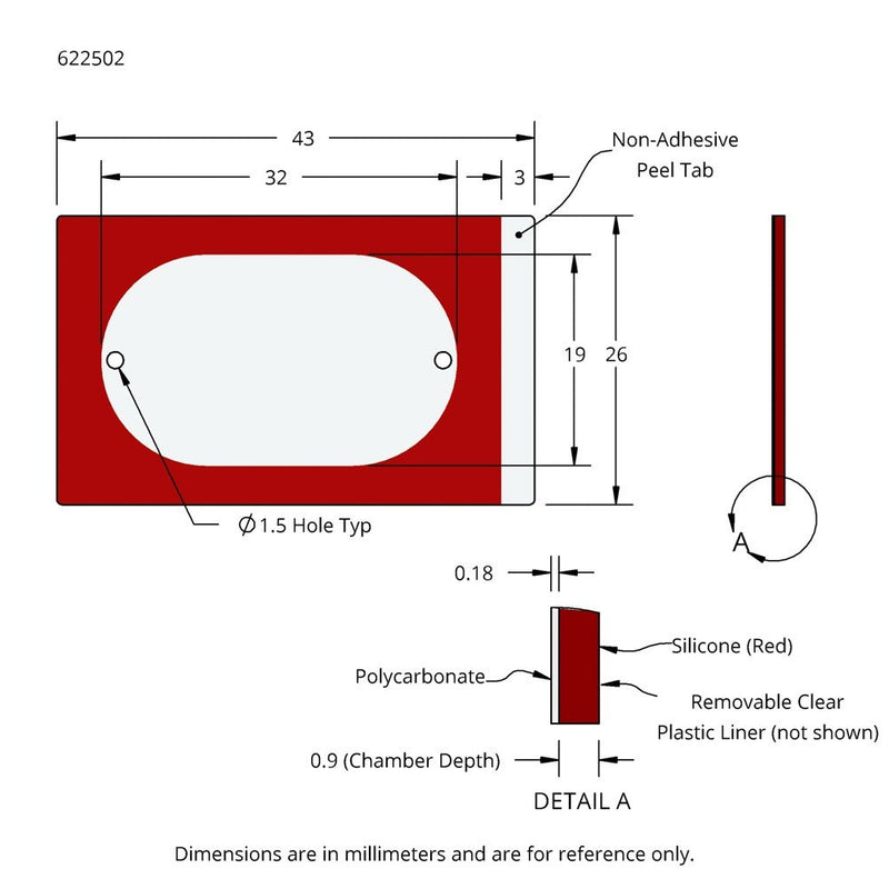 CoverWell slide adhesive perfusion chambers
