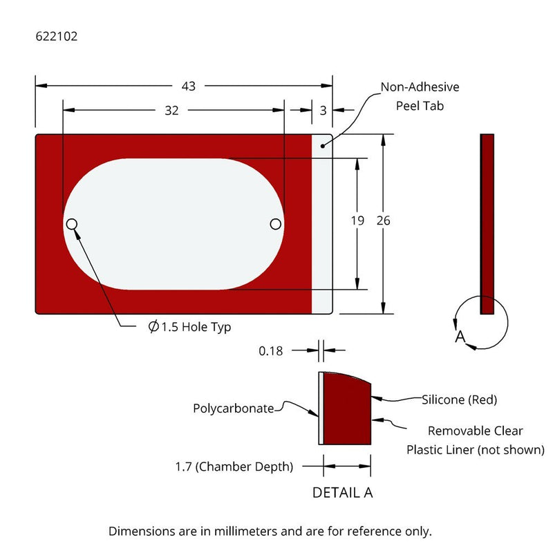 CoverWell slide adhesive perfusion chambers