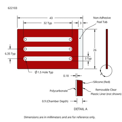 CoverWell slide adhesive perfusion chambers