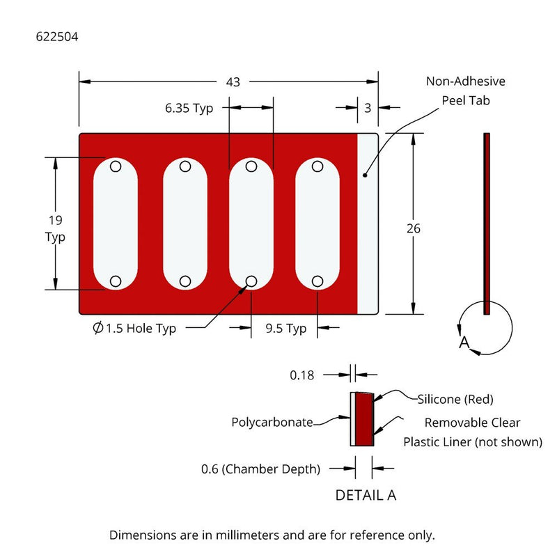 CoverWell slide adhesive perfusion chambers