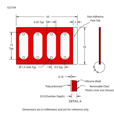 CoverWell slide adhesive perfusion chambers