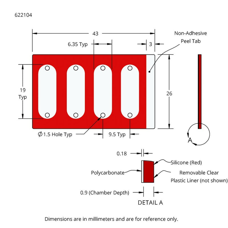 CoverWell slide adhesive perfusion chambers