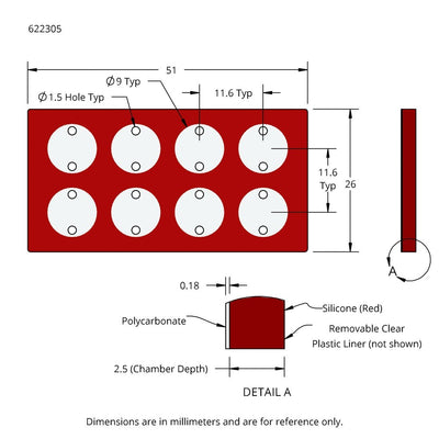 CoverWell slide adhesive perfusion chambers
