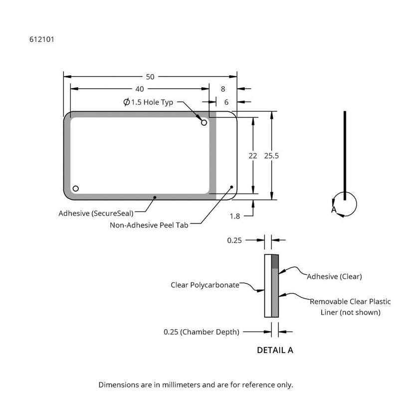 HybriWell slide adhesive fluorescent chambers