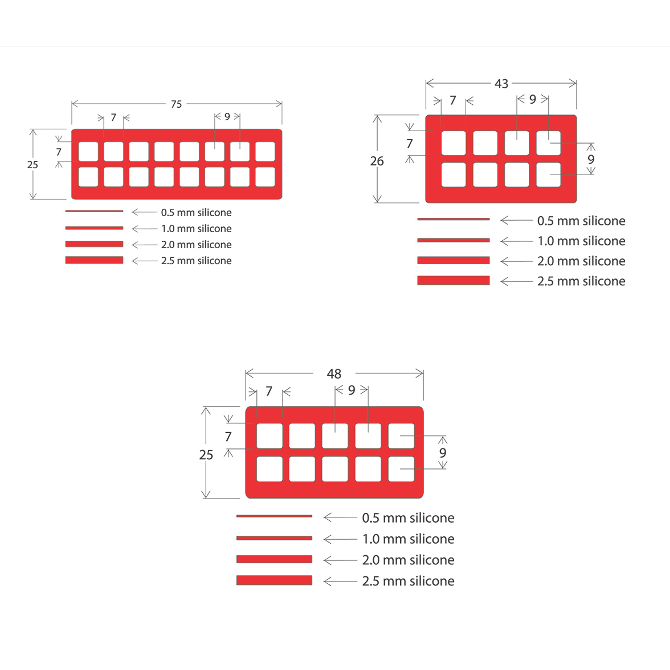 Press-To-Seal chamber slide gaskets, adhesive to adhesive