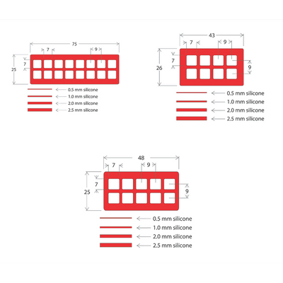 Press-To-Seal silicone isolator chamber slides, silicone to silicone