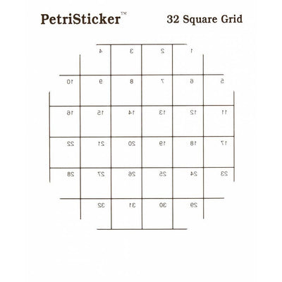 PetriStickers petri dish quadrant stickers