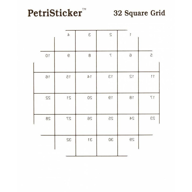 PetriStickers petri dish quadrant stickers