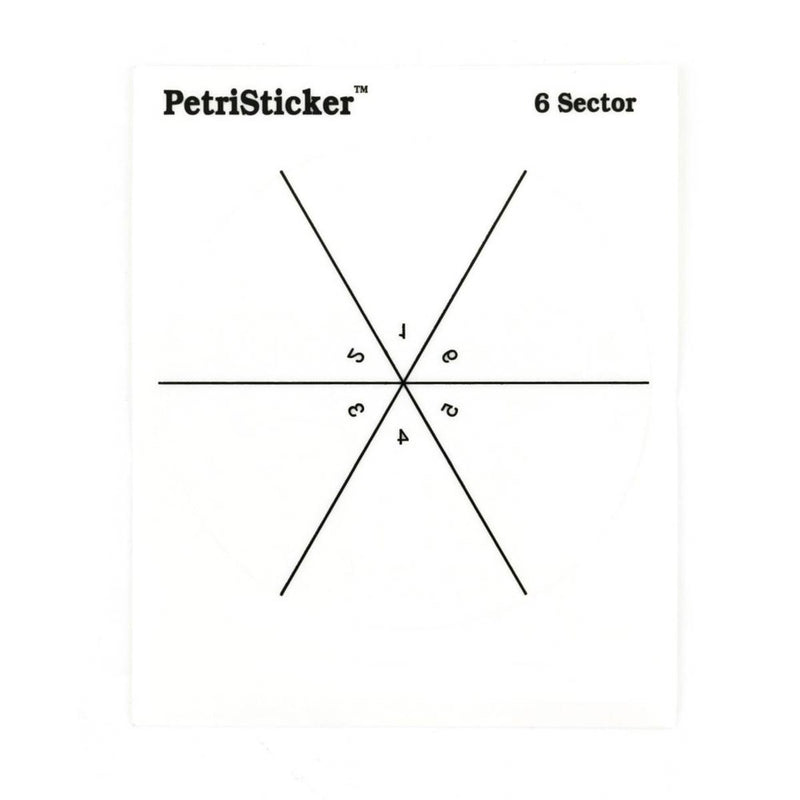 PetriStickers petri dish quadrant stickers