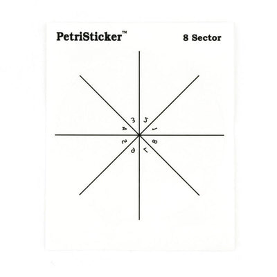 PetriStickers petri dish quadrant stickers