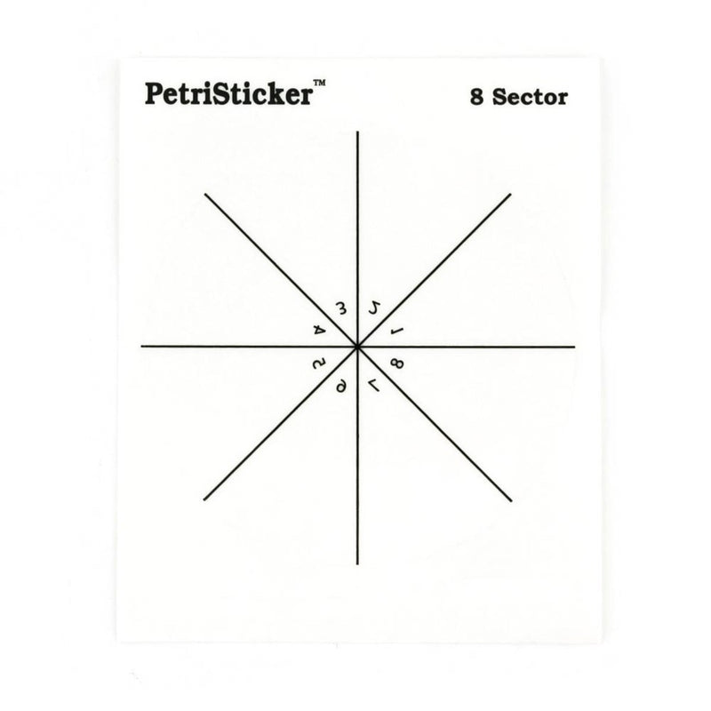PetriStickers petri dish quadrant stickers