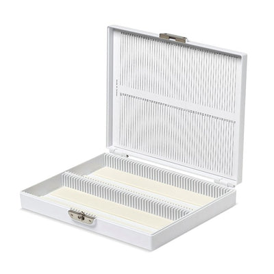 Coloured slide boxes, 100 slides