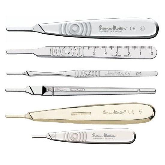 Swann-Morton scalpel handles, stainless steel (EMS)