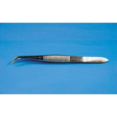 Forceps with serrated grips and tips, alignment pin