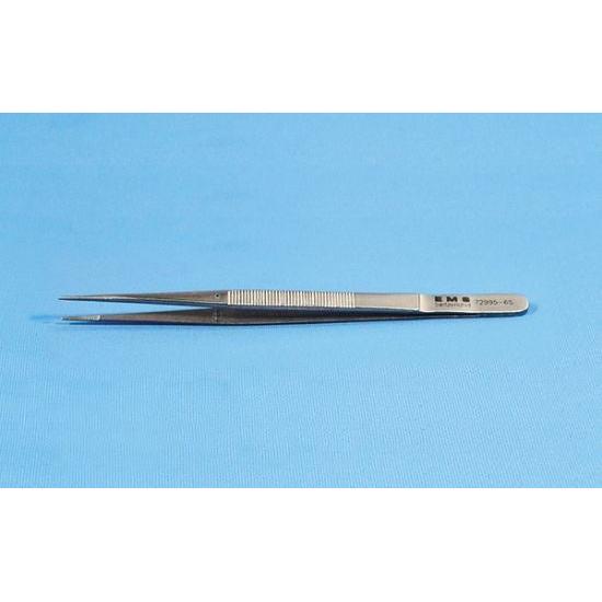 Forceps with serrated grips and tips, alignment pin