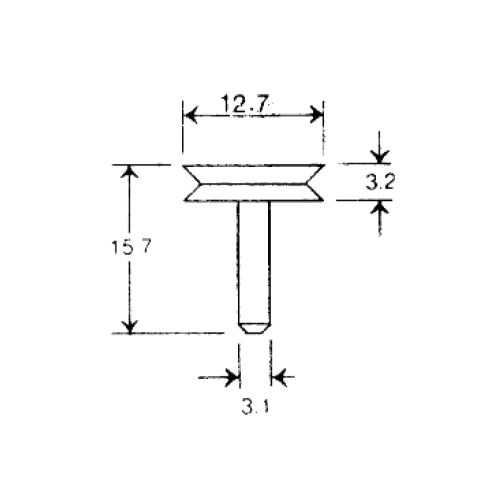 SEM specimen mount for AMRAY 1400, pin mount
