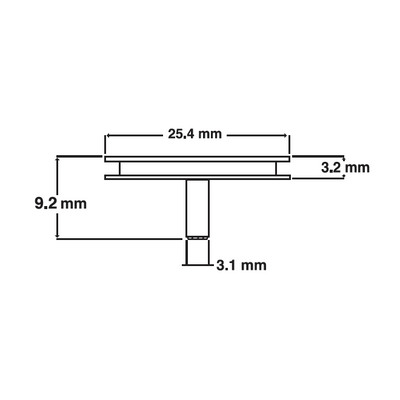 SEM specimen mounts, short pin mount