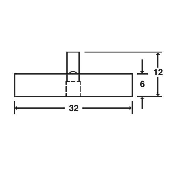 SEM double 90 deg. specimen mounts, M4 cylinder (EMS)