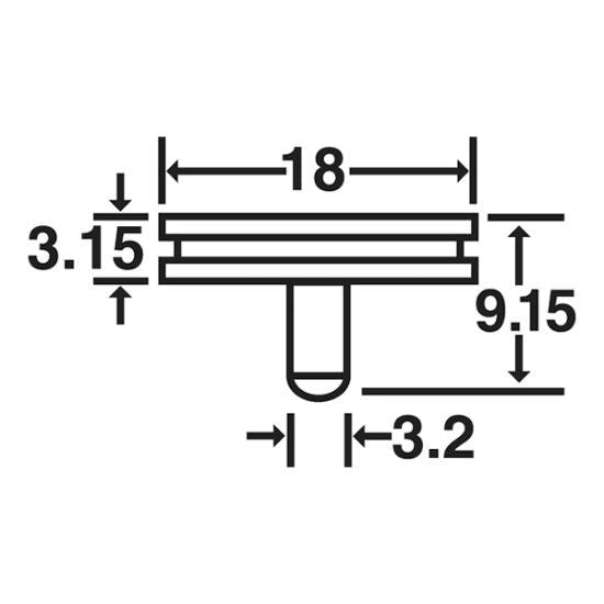 SEM grooved specimen mounts, short pin mount