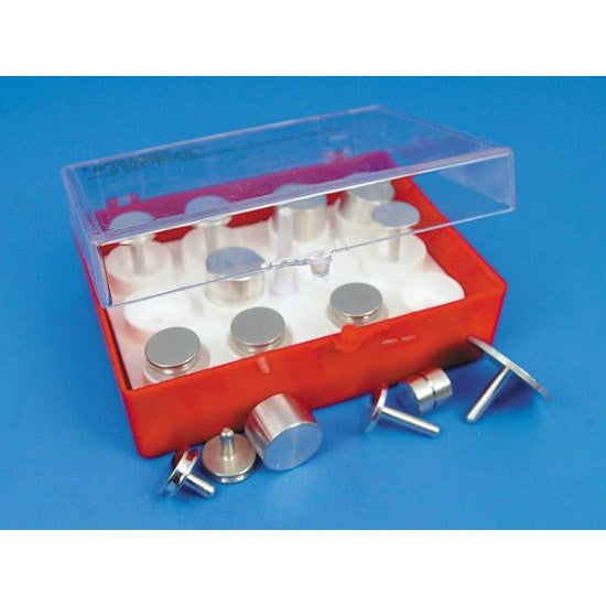 SEM specimen mount storage box, reversible