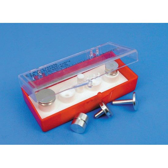 SEM specimen mount storage box, 4 pin or cylinder mounts