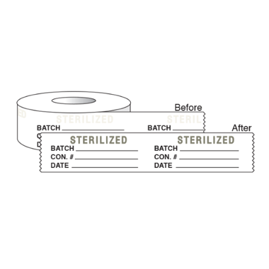 Steam autoclave printed indicator tape