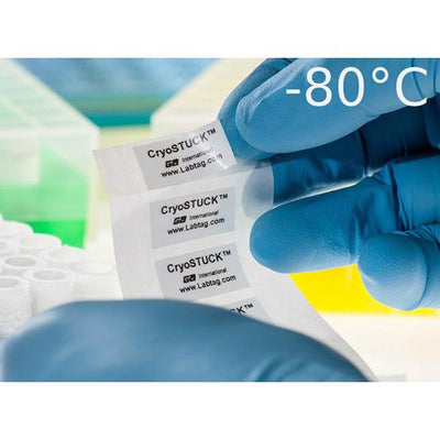 CryoSTUCK thermal transfer labels, white, perforation + notch