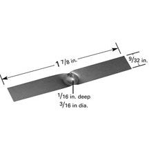 Small tungsten evaporation boat with 4.76mm x 1.6mm dimple