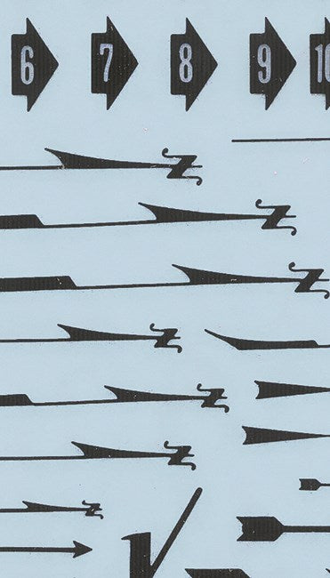 Dry transfer sheets, arrows