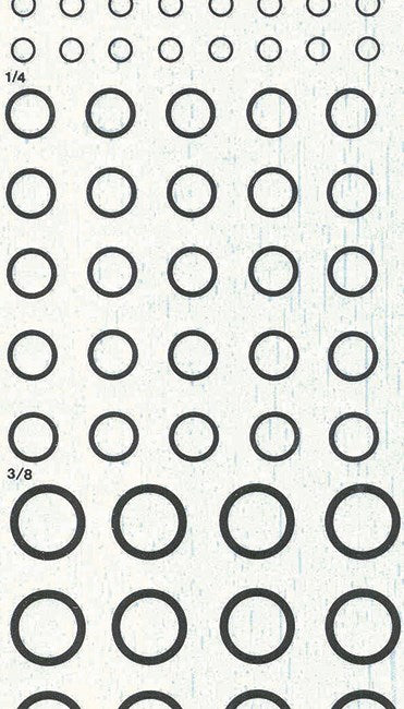 Dry transfer sheets, symbols and punctuation