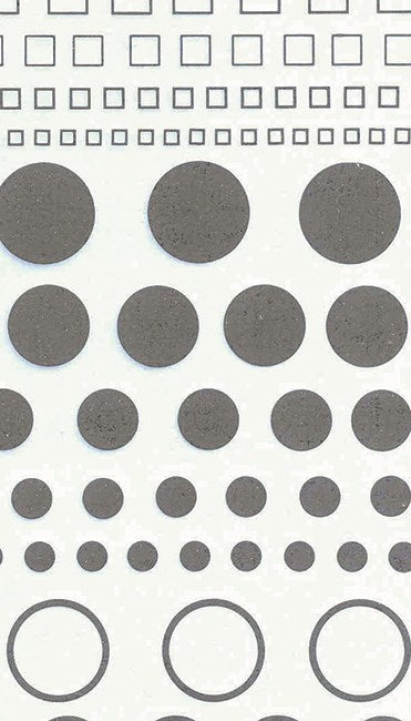 Dry transfer sheets, symbols and punctuation