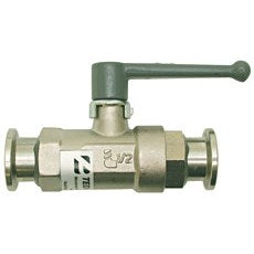 NW/KF 2-way in line ball valves, brass, nickel plated