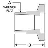 NW/KF flange adapters to female NPT thread, stainless steel