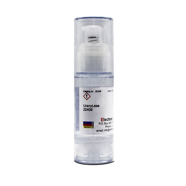 Uranyless EM stain in airless bottle