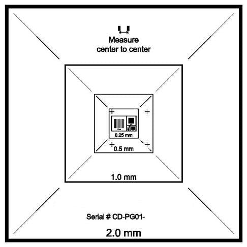 Pelcotec CDMS calibration standards, 2mm - 1µm