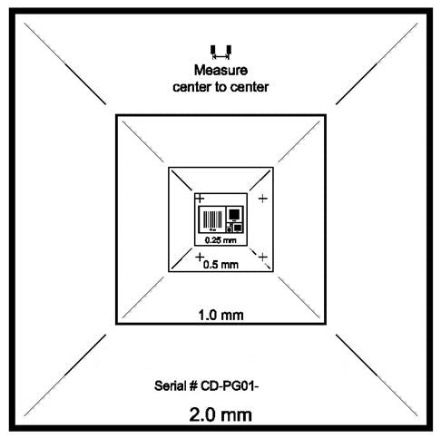 Pelcotec CDMS calibration standards, 2mm - 1µm