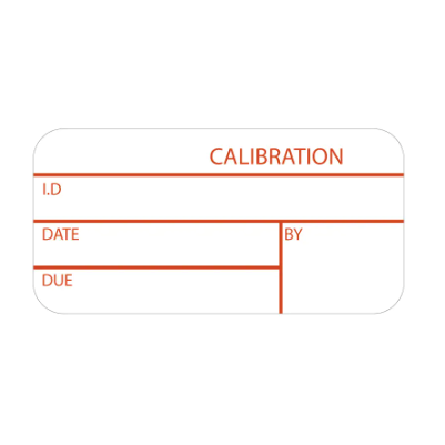 CalTAG self-laminating labels with titles and layout box, 76.2mm core