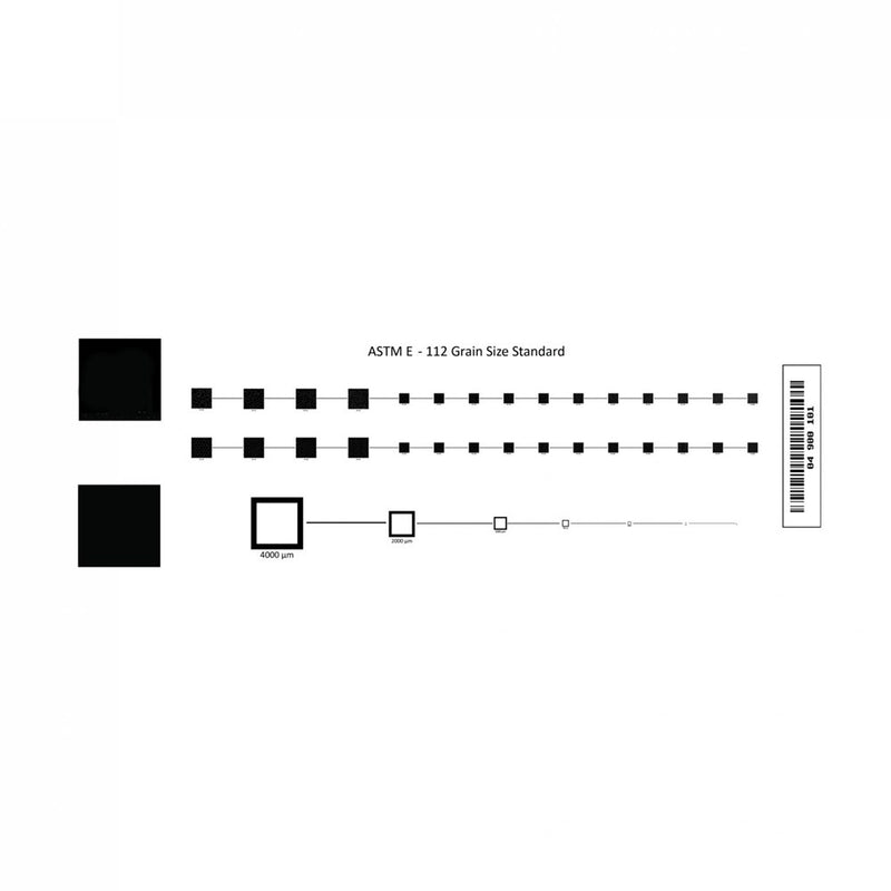 DCI10 stage micrometer, ASTM E112 plate 1 grain sizing