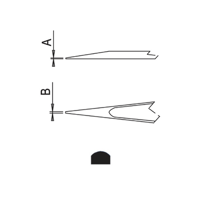 Dumont electronics epoxy-coated tweezers, style 00