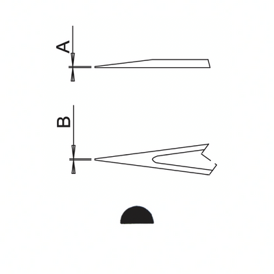 Dumont electronics epoxy-coated tweezers, style 3C
