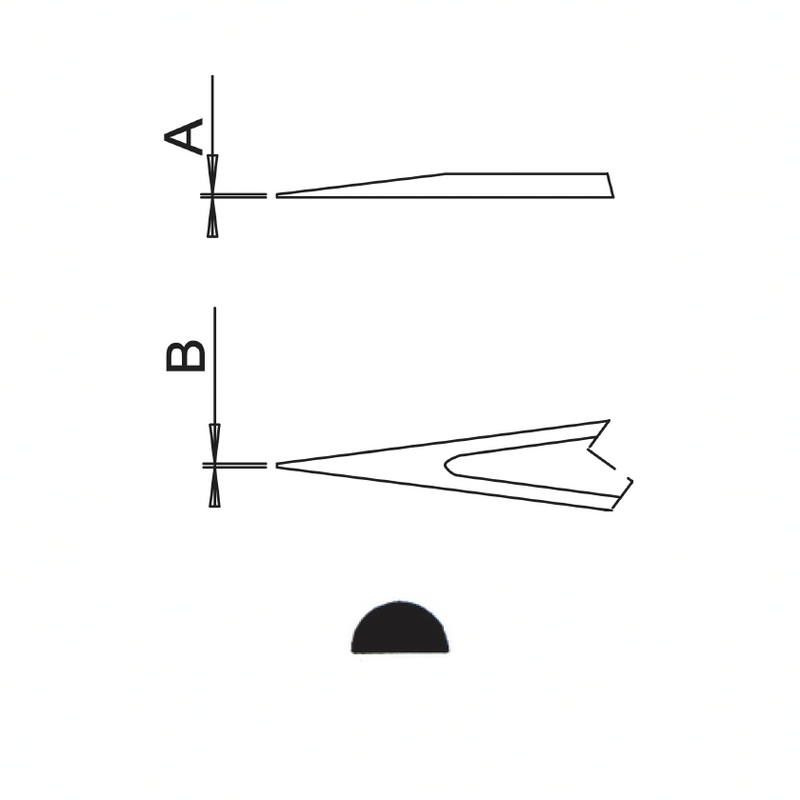 Dumont electronics epoxy-coated tweezers, style 3C