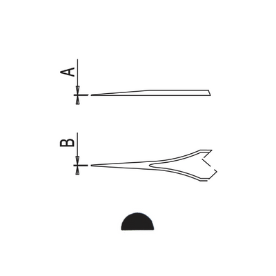 Dumont electronics epoxy-coated tweezers, style 4
