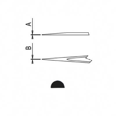 Dumont electronics epoxy-coated tweezers, style SS