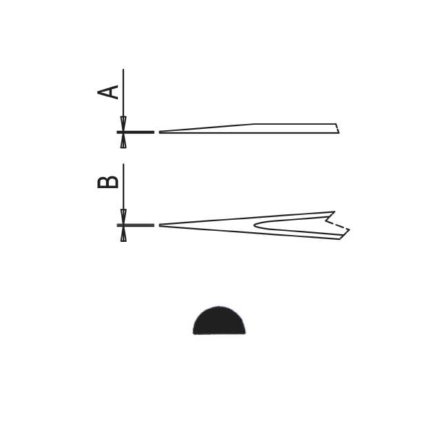 Dumont electronics epoxy-coated tweezers, style SS