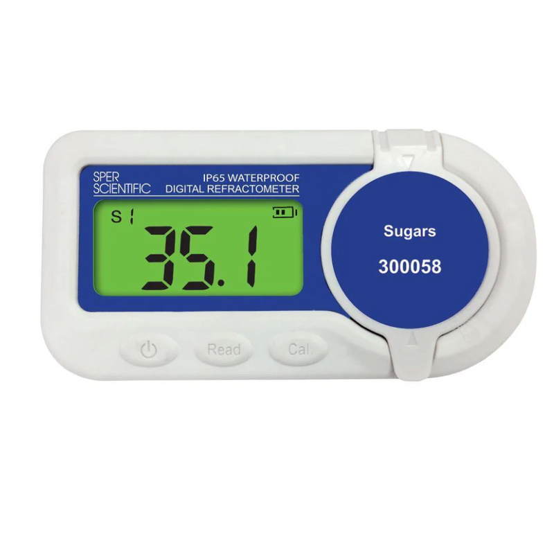 Waterproof digital refractometer, sugars