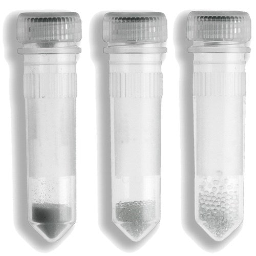 Silica glass homogeniser beads