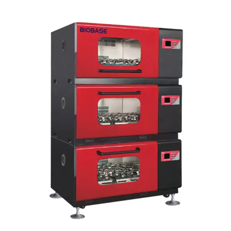 Large stackable shaking cell culture incubators, +4C to +60C